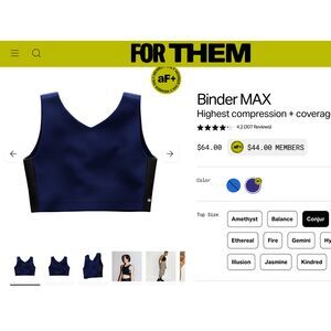 For Them Binder MAX chest binder Conjur size S